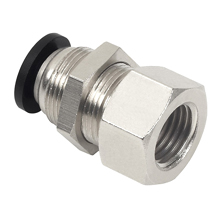 Push to Connect Fittings - PMF Bulkhead Female Straight for Inch Tubing