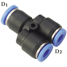 Push to Connect Fittings - PW Union Y Reducer for Metric Tubing