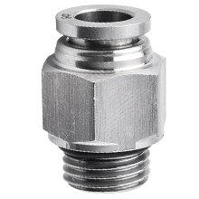 316 Stainless Steel Push to Connect Fittings, SPC-G Male Straight, BSPP, G Thread 
