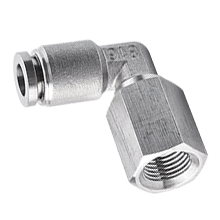 316 Stainless Steel Push to Connect Fittings, SPLF Female Elbow Swivel