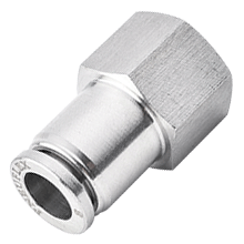 316 Stainless Steel Push to Connect Fittings, SPCF Female Straight for Inch Tubing