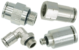 Brass Push to Connect Fittings for Metric Tubing, BSPP, G, Metric Thread