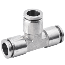 Stainless Steel Push to Connect Fittings for Inch Tubing BSPT Thread Union Tee