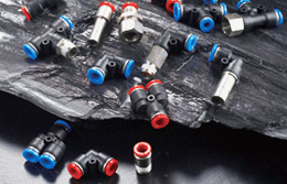 Composite Push to Connect Fittings for Metric Tubing, R Thread Composite Push to Connect Fittings for Metric Tubing and R, BSPT Thread