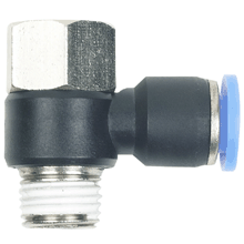 12mm x BSPT 3/8 Female Banjo Elbow, Push to Connect Fitting 12mm O.D Tubing BSPT 3/8 Female Banjo Elbow, Push in Fitting