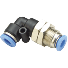 Metric Composite Push to Connect Fittings, Bulkhead Union Elbow Metric Composite Push to Connect Fittings, Bulkhead Union Elbow